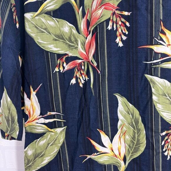 Puritan mens Button down Shirt Size L  Hawaiian Print - Picture 11 of 13